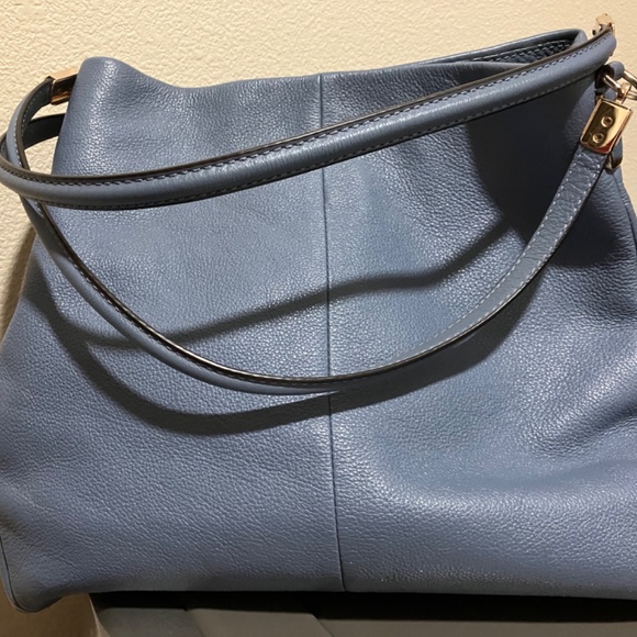 Coach Handbags - Cornflower Blue Coach Three-Compartment Handbag